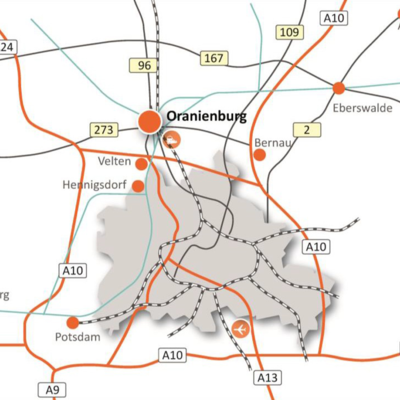 Lageplan Oranienburg