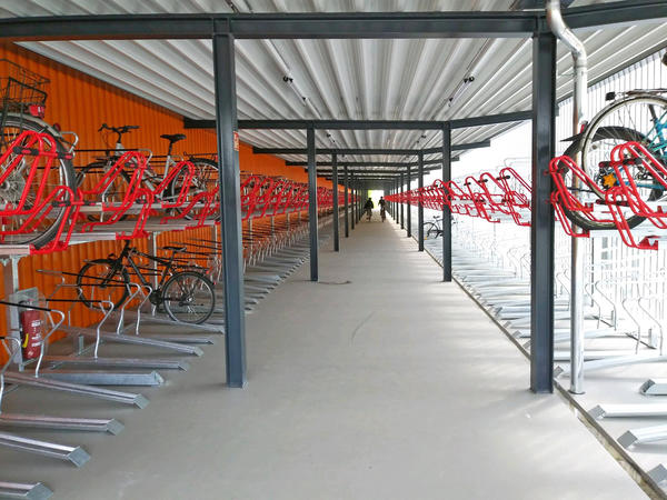 Fahrradparkhaus Obergeschoss