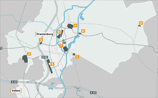 Grafik Gewerbegebiete Oranienburg