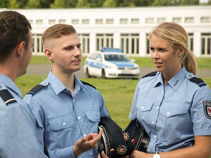 Polizeianwärter/innen in der Polizeihochschule in Oranienburg