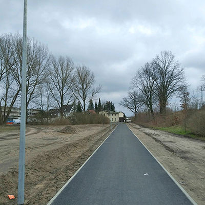 Der neue Radweg zwischen Speyerer und Bernauer Strae