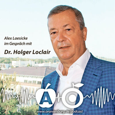 Dr. Holger Loclair, langjähriger Geschäftsführerr und inzwischen Eigentümer des in Oranienburg beheimateten und weltweit operierenden ORAFOL-Konzerns, im Gespräch mit Bürgermeister Alexander Laesicke.