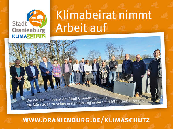 Der neue Klimabeirat der Stadt Oranieburg kam am 
29. März 2022 zu seiner ersten Sitzung in der Stadtbibliothek zusammen.