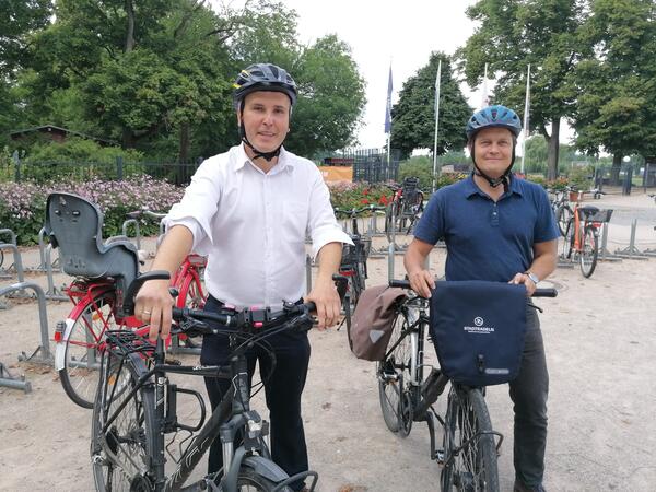 Stadtradeln 2022: Auch Bürgermeister Alexander Laesicke und Radverkehrsexperte Sven Dehler treten in die Pedale