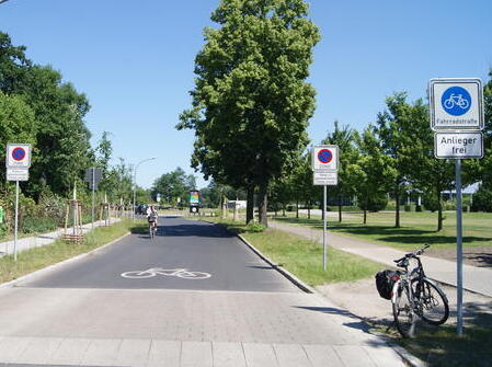 Hier haben Radfahrer das Sagen: Die Heidelberger Straße ist eine ausgewiesene Fahrradstraße