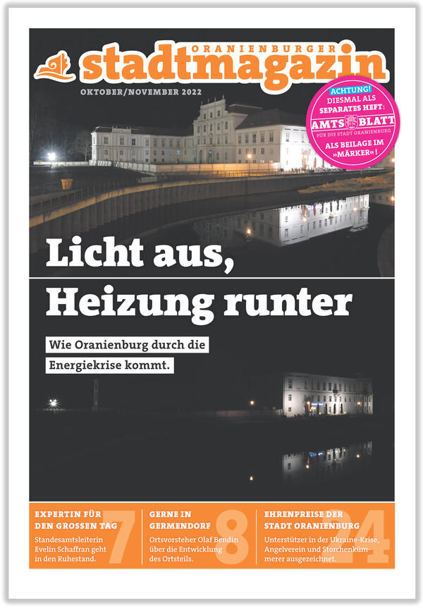 Titelseite des Oranienburger Stadtmagazins vom Oktober 2022