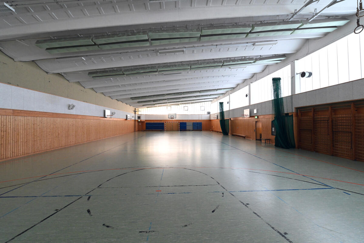 Oranienburg Sporthalle Havelschule innen. Fotos für Stadt Oranienburg