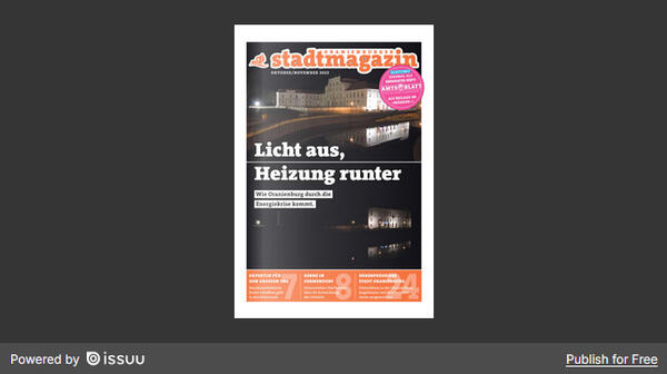 Oranienburger Stadtmagazin (Oktober/November 2022) - Vorschaubild issuu-Player