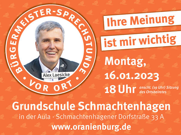 Bürgermeister-Sprechstunde am 16.01.2023 in Schmachtenhagen