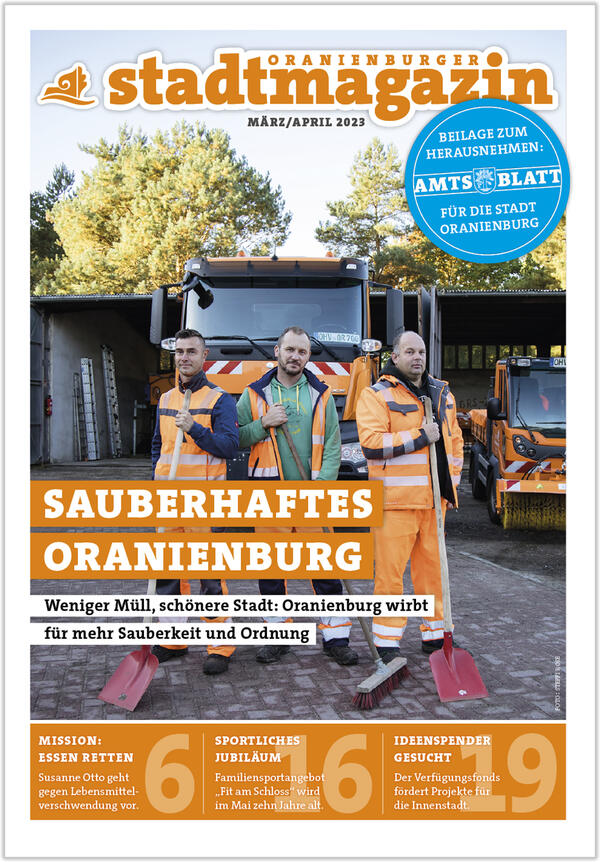 Titelseite des Oranienburger Stadtmagazins vom März 2023