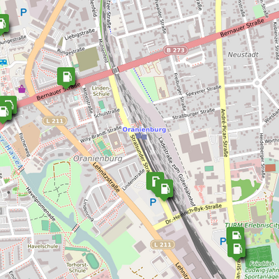 E-Ladestellen der Stadtwerke Oranienburg (interaktive Karte)