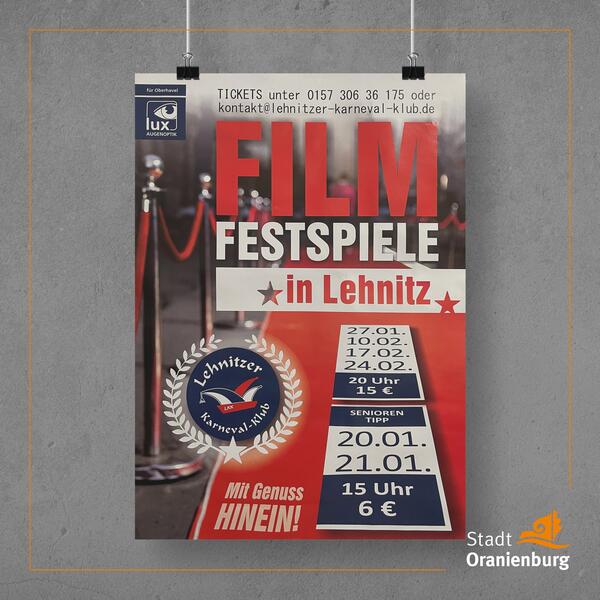 Plakat "Filmfestspiele Lehnitz" des LKK