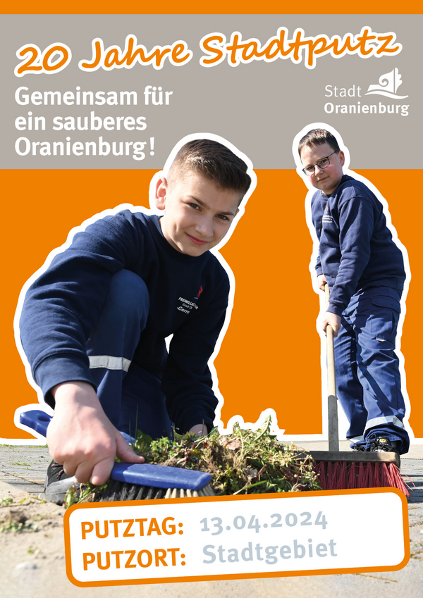 20 Jahre Stadtputz - Gemeinsam für ein sauberes Oranienburg! (Plakatmotiv 1)