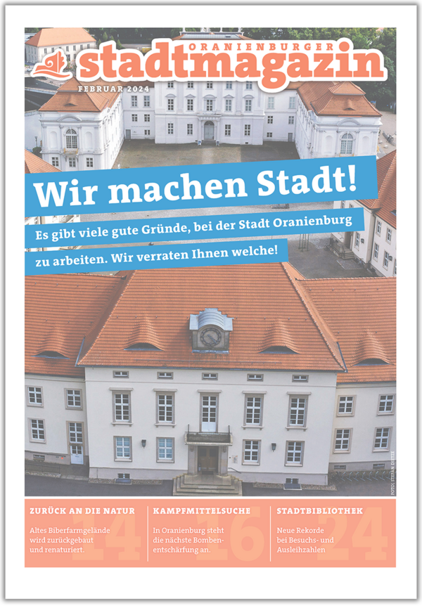 Cover des Oranienburger Stadtmagazins (Februar 2024)