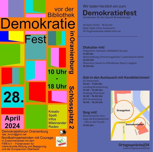 Demokratiefest auf dem Schlossplatz